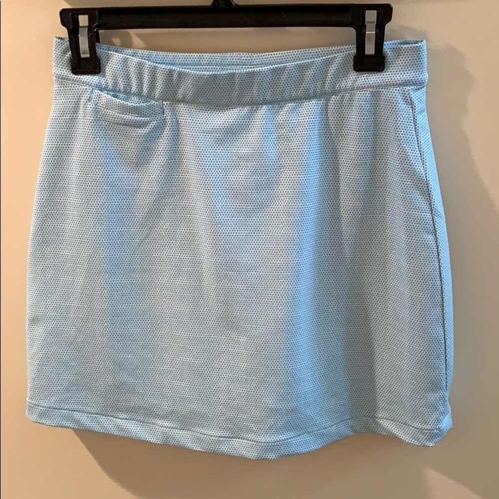 Peter Millar blue & white SPF wicking golf skort